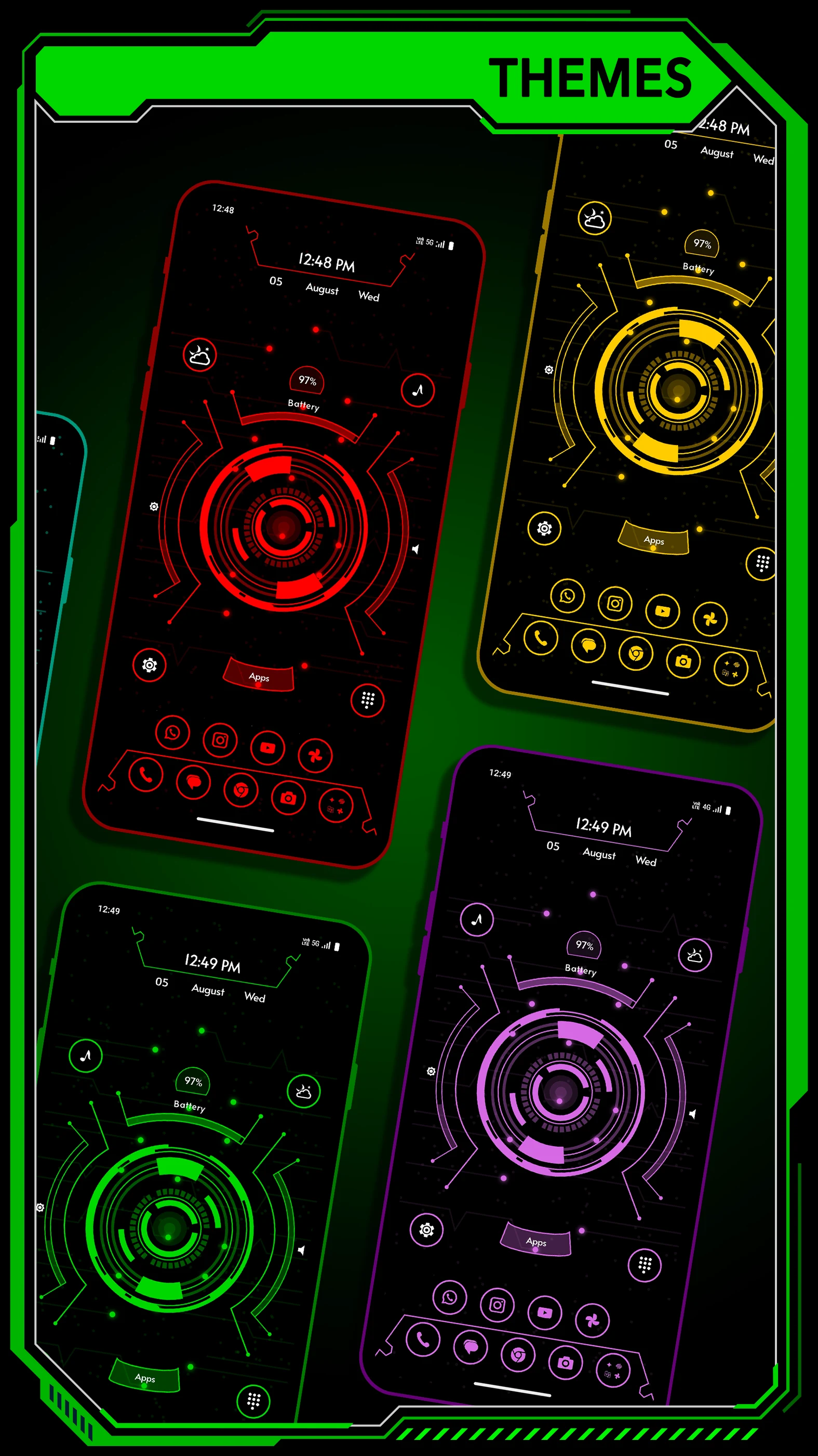 Futuristic Launcher 3 - HiTech screenshot